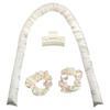 Heatless Satin, Hair Curling Set, Ivory, 4 Pieces