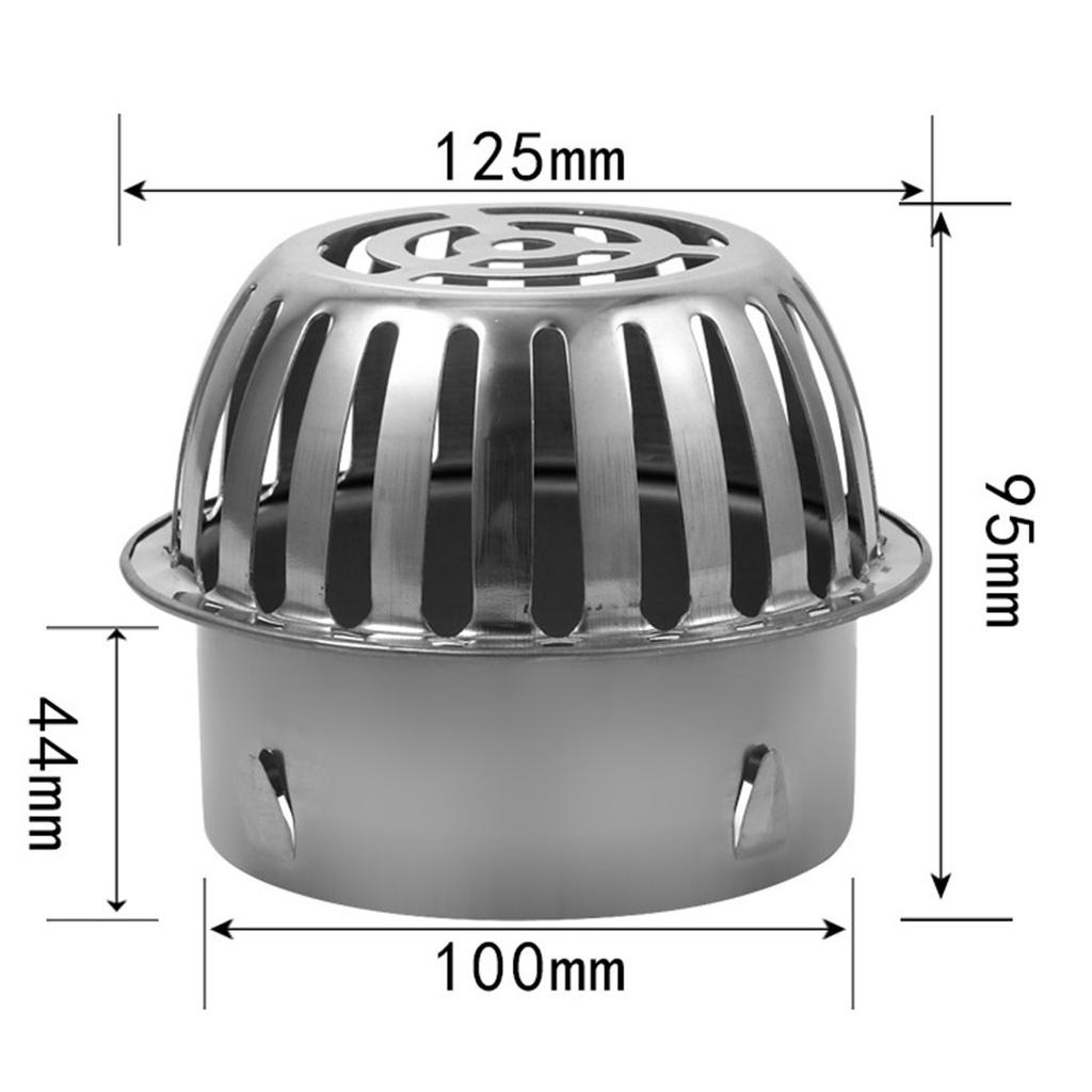 Stainless Steel Balcony Roof Round Large Displacement Anti-blocking Floor Drain