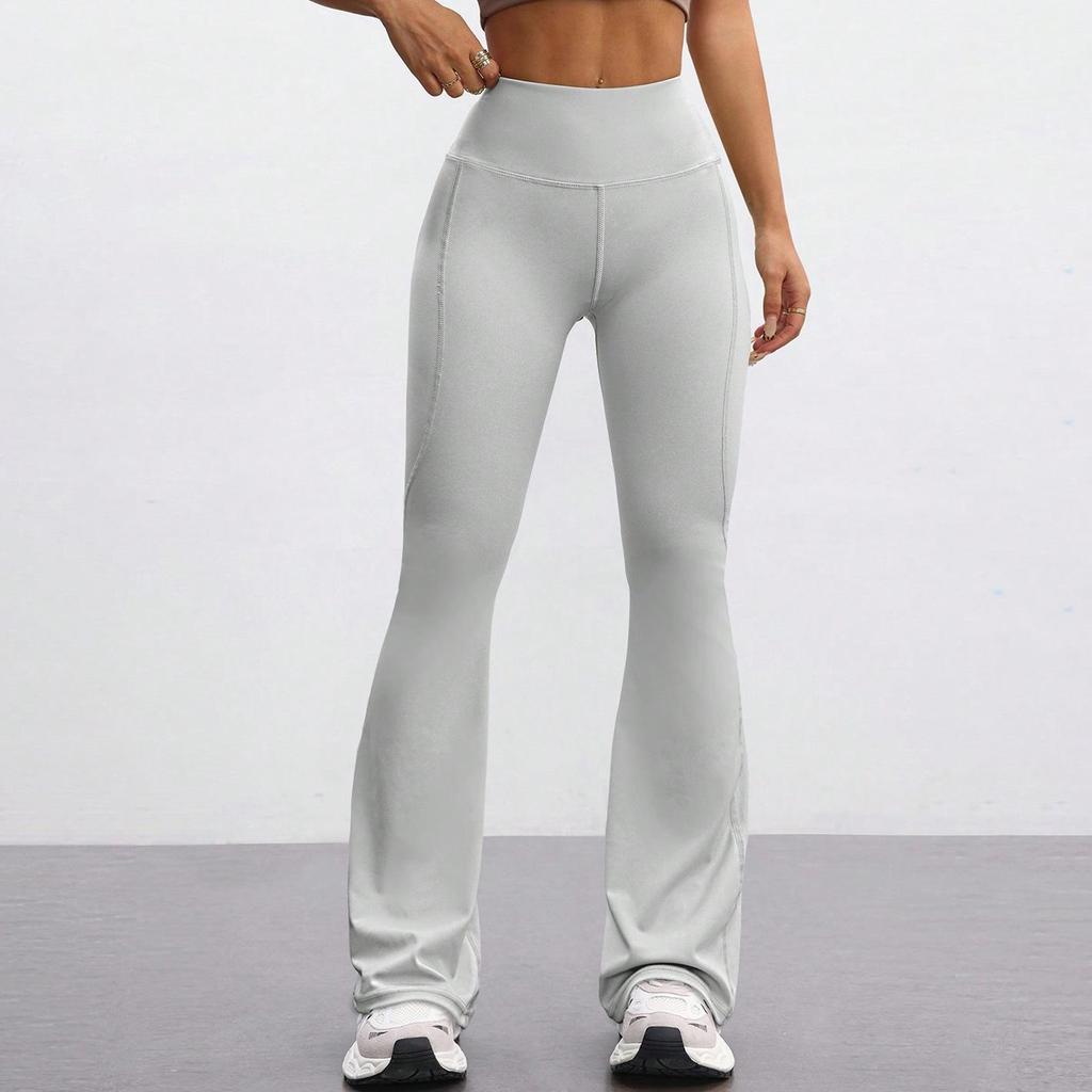 Dámské vysokopásé zvonové jógové kalhoty s pocitem druhé kůže: Rychleschnoucí, Zvedající hýždě, Přiléhavé sportovní legíny