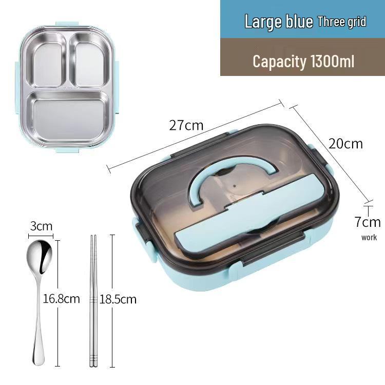 304 Stainless Steel Insulated Bento Lunch Box, Microwaveable & Compartmentalized for Students & Office Workers