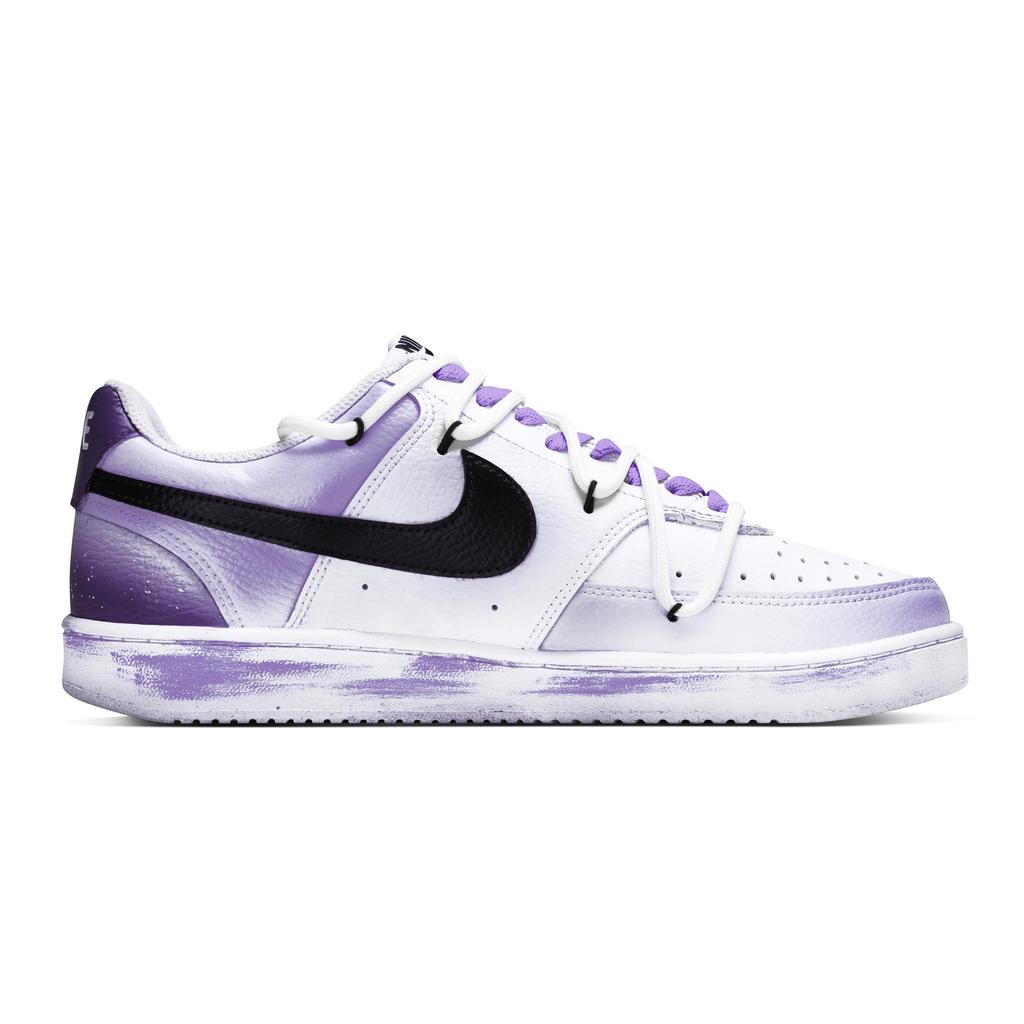 Nike Court Vision 1 Slip Resistant Abrasion Resistant Low Top Skateboard Shoes Unisex Purple DH2987-101(Team656-)