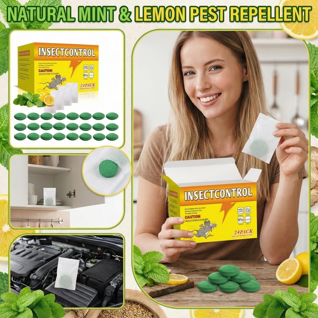 Natural Mint Oil Pest and Rodent Repellent Tablets Effective Indoor Outdoor Use Safe Non Toxic Environmentally Friendly Pest Control Solution