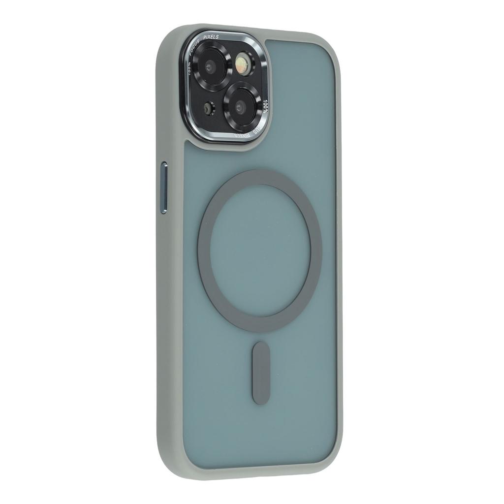 For iPhone 15 Plus Magnetic Case TPU + Acrylic Hybrid Phone Shell