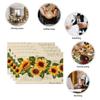 Sonnenblumen-Tischsets Lebhaft Gelb Floral Tischsets Sommer Küchen-Dekor Waschbar Hitzebeständig Perfekt für Esszimmer Cafe Party