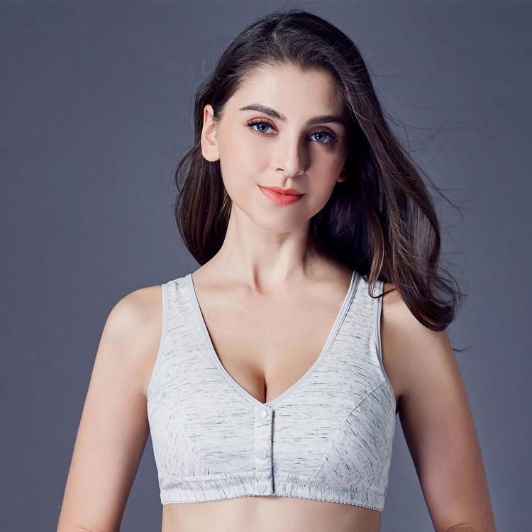 

Спортивный бюстгальтер с широкими бретелями и беспроводной связью: Пряжка спереди, Йога, Сон, Кормление грудью, Идеально подходит для всех возрастов 85C