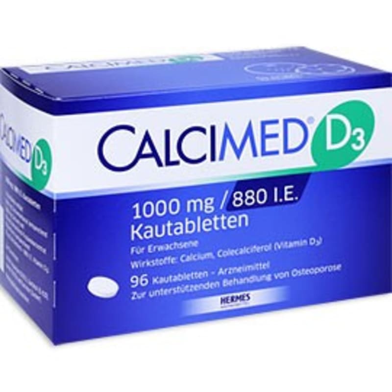 

Hairmes Calcimed D3 1000 мг/880 МО. Жувальні таблетки 96 таблеток