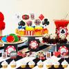 32pcs Casino Cupcake Toppers Casino Poker Theme Party Decorations for Las Vegas Casino Night Poker Events Birthday Supplies