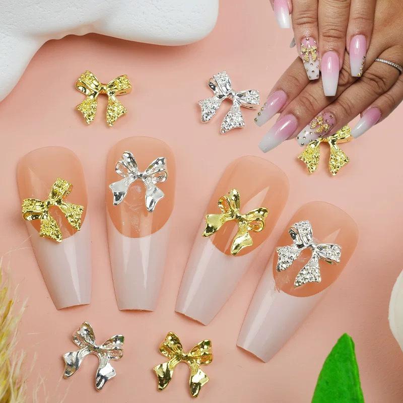 WTEMPO Elegant Bow Shaped Design Nail Art Decorations Kit DIY Crafts Making Supplies Festive Home Indoor Outdoor Wedding Party Ornaments