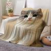 Character Cat Throw Flannel Throw Blanket: Soft Kid-Friendly Warm Anti-Static All Season Washable Couch Bed Home