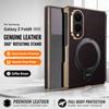 For Samsung Galaxy Z Fold8 Fold 8 Wide Ultra Genuine Cowhide Leather Bracket Case Magnetic Hinge Protection Back Cover For Fold8