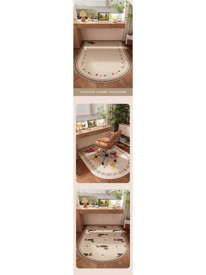 Alfombrilla de suelo insonorizada, sin lavado, imitación sisal, para escritorio de ordenador y silla giratoria