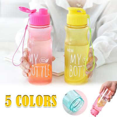 Transparent Water Bottle Portable Sport Cup for Drinking Kitchen Tools 550ML Water Bottle For School Gym Travel Girl Boy