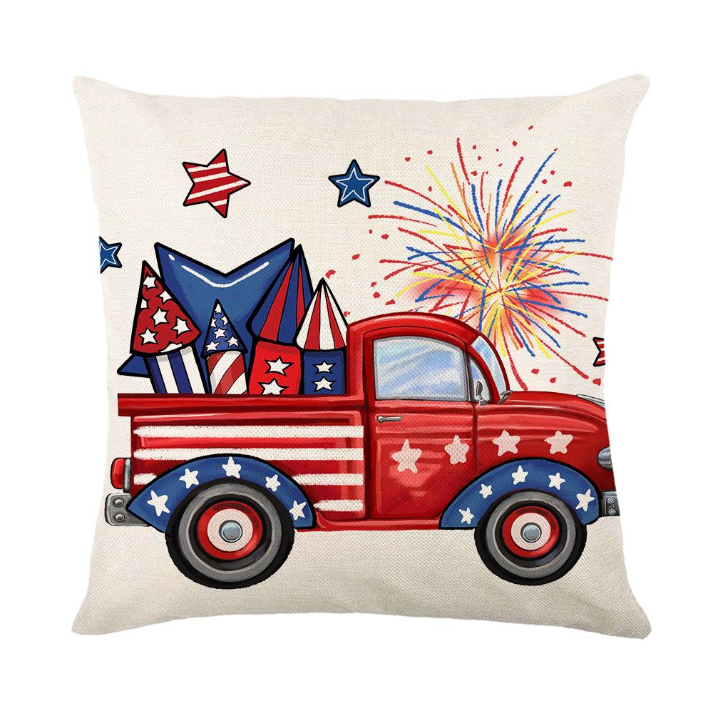 Printed Pillow Cover Plant Flower Striped Plaid Sofa Cushion Cover Bedroom Pillow Cover