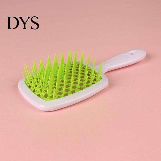 Ergonomic Grip Hair Brush Detangling Hollow Handle Scalp Massage Women Girls Wet Mesh Design Dry Long Curly Fluffy Styling Comb Hairdressing Tool And