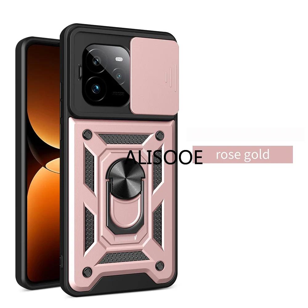 For Realme GT 7 Pro / GT 7 Case Slide Camera Armor Capa Ring Stand Protection Back Cover for Realme GT7 Pro Shockproof Funda