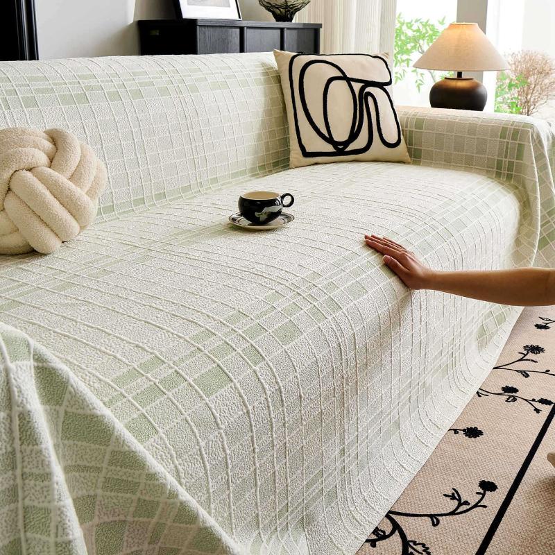 Ice silk summer sofa cover fabric cushion sofa cushion anti-slip cat scratch cover cover