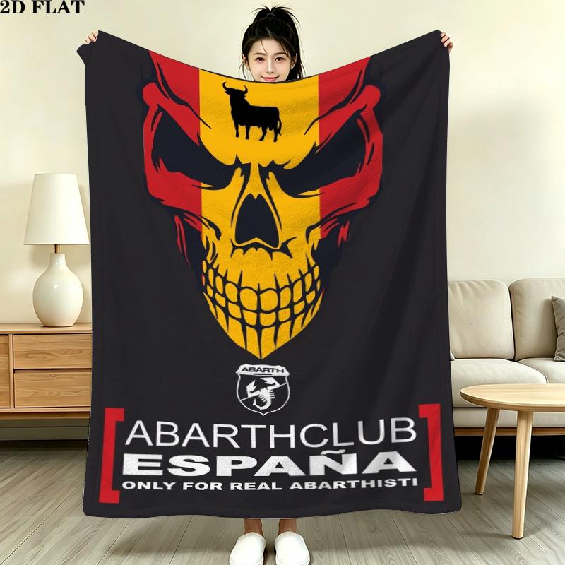 Abarth Print Flaneldecke, Hohe Qualität, Bequem für alle Jahreszeiten, Heimdekoration, Wärme und Komfort, Perfekt für Weihnachtsgeschenke