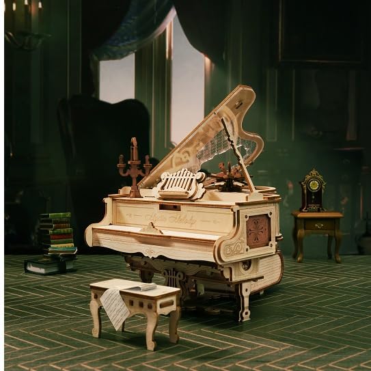 Tsukurundesu® 3D Wooden Puzzle Music Box Series (Magic Piano) with Japanese Instructions