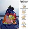 1pc SpongeBob SquarePants Flannel Blanket, Soft Skin Friendly with Digital Printing, Various Sizes Available for Family, Friends, Birthday