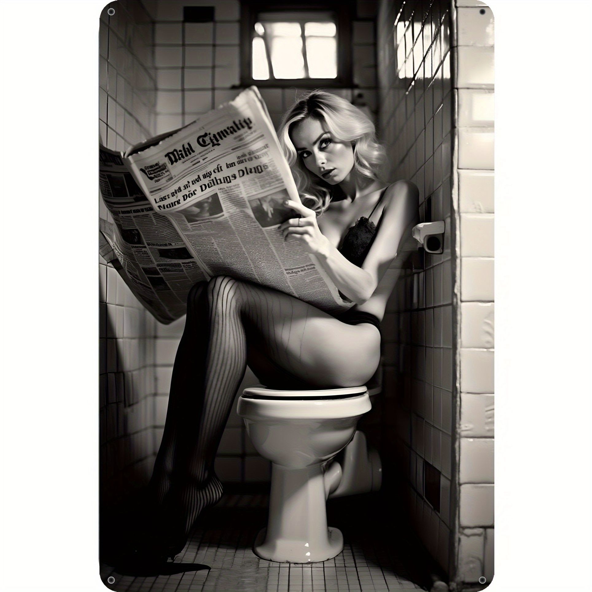 Металлическая табличка «Рождественские пин-ап девушки», Подарок для офиса, Настенный декор 20х30см