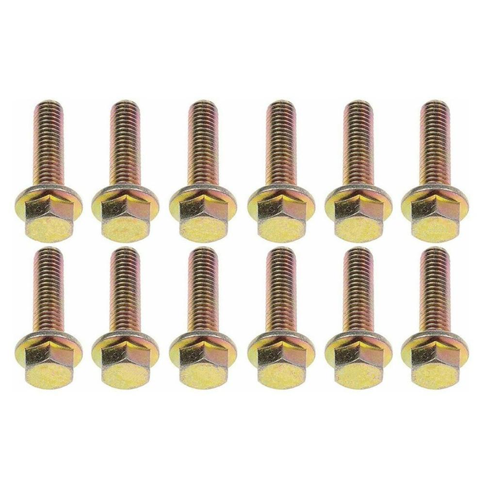 

New 12PCS Exhaust Manifold Header Bolts Hardware Kit For Chevy GM LS1 LS2 LS3 03413B