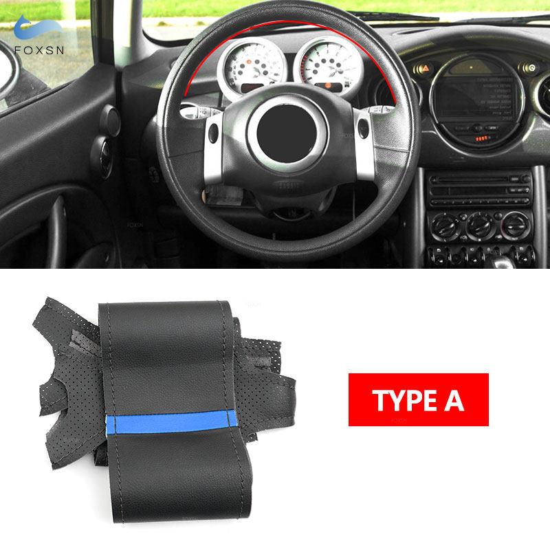 Car Accessories Steering Wheel Cover Leather Trim For Mini Coupe 2001 2002 2003 2004 2005 2006 Convertible 2004-2008 R50 R53 R60