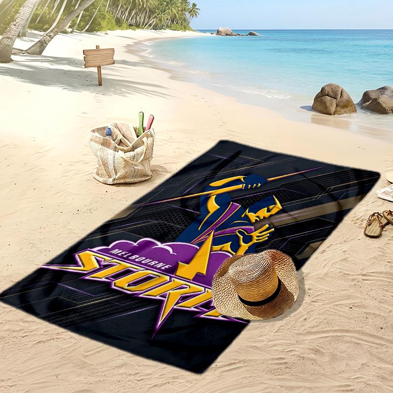 Melbourne Storm Print Strandtuch Weich Tragbar Schnell?Trockenes Handtuch für Pool Sommerurlaub Outdoor Sport