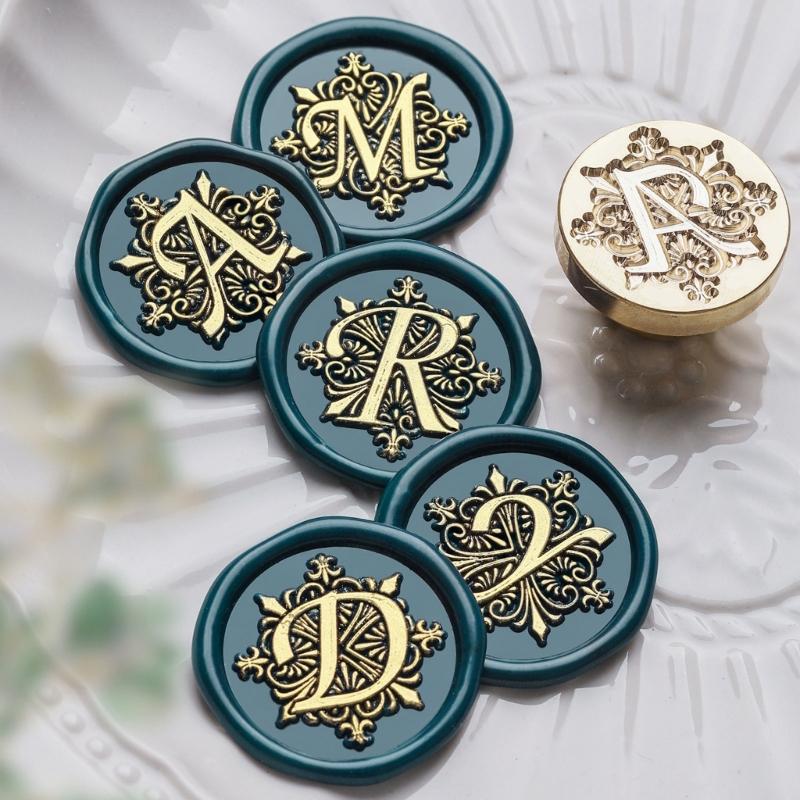 Letter Series Sealing Wax Stamp for Christmas Envelopes Card Wedding Invitation Decorations Capital F Wax Seal Stamp