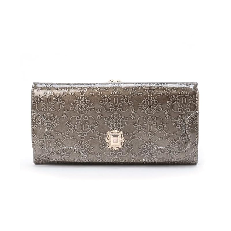 

[Anna Sui] wallet Roomy Clasp flap long wallet ladies Gray (new)