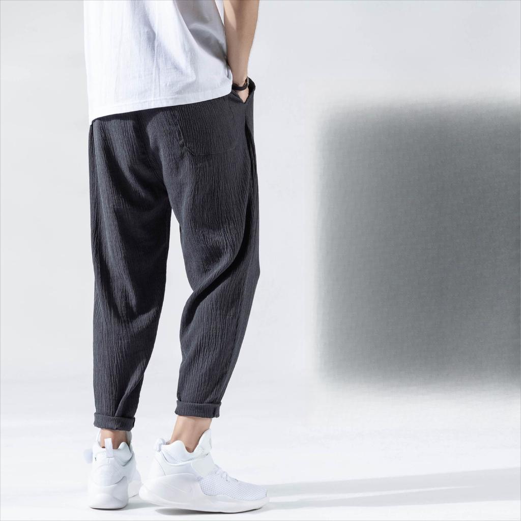 Linen Casual Pants, Men's Trendy Loose Halon Pants, Versatile Cotton and Linen Pants