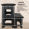 Multi Functional Foldable Stool Stable Support Anti Slip Folding Ladder Thickened Plastic Lightweight Climbing Stool Garage