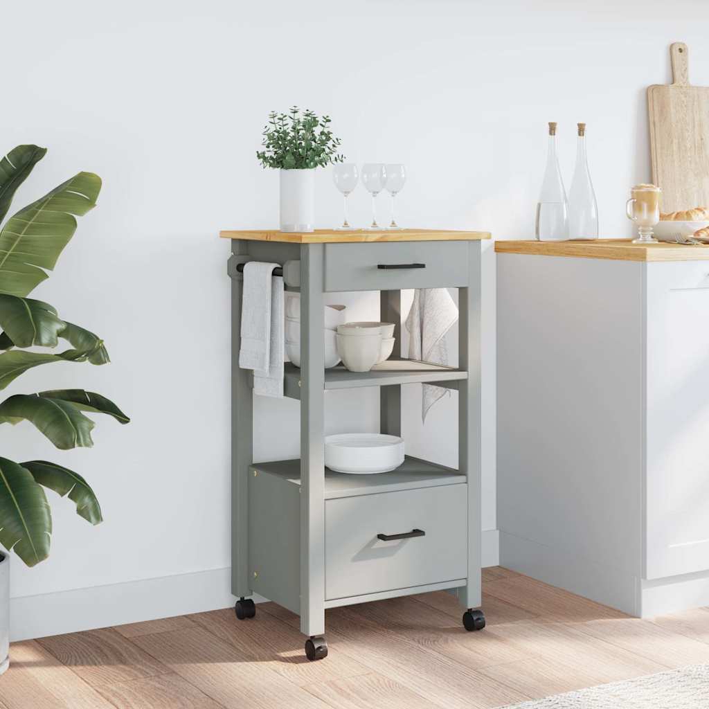 Vidaxl Kitchen Trolley, Monza, 48X40X90 Cm, Solid Pine Wood