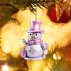 Flat Printing Hanging Pendants Pink Snowman Xmas Tree Ornament  Party Supplies