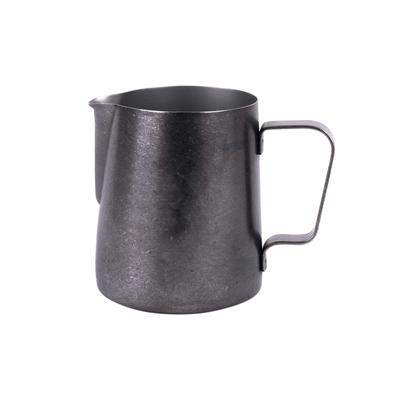 VINTAGE INOX Black Vintage Inox Milk Jug 600ml Milk Pitcher Made In Japan BLACK VINTAGEINOX Cafe Tea Coffee Latte Art Cappuccino Stainless Steel Aging