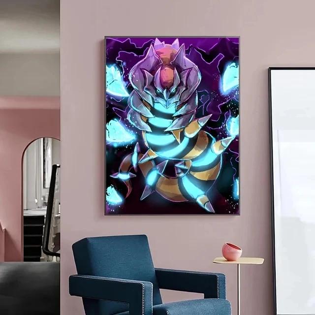 Pokemon Japanese Anime Peripheral Pikachu Charizard Giratina Wall Art Poster Decor Canvas PaintingModern Room Decorate Picture