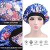 Hair Satin Bonnet For Sleeping Shower Cap Silk Bonnet Bonnet Femme Women Night Sleep Cap Head Cover Wide Elastic Band