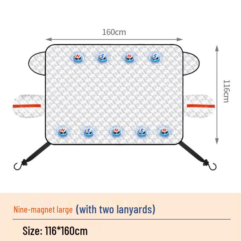 Magnetic Anti-Freeze Windshield Cover: Thickened Sunshade & Snow Protector