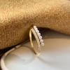 Elegant Versatile Pearl & Rhinestone Ring for Women - Personalized Fashionable Jewelry, High-End Trendy Design