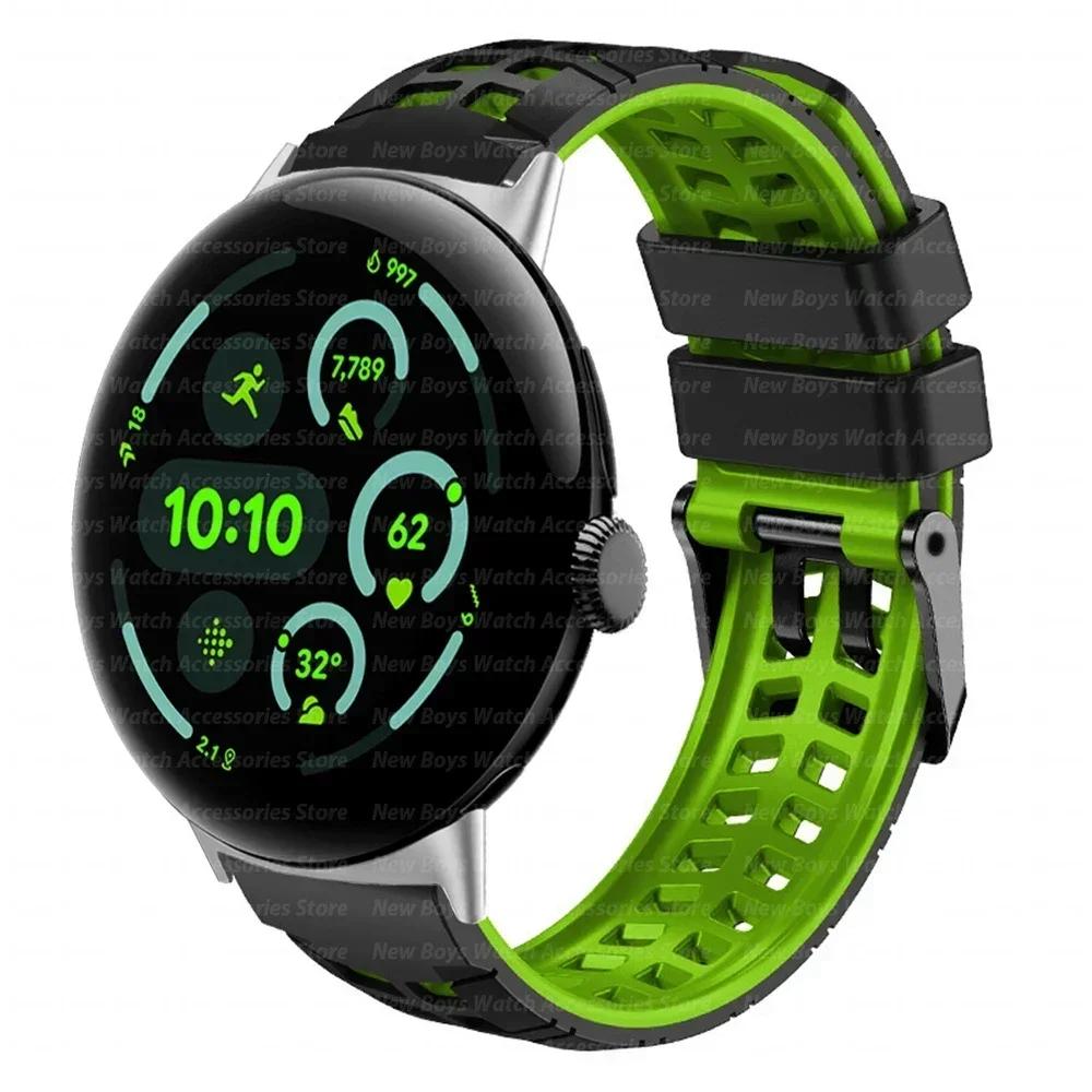Silikonband für Google Pixel Watch 3 45mm Sportarmband für google pixel 3 PIXEL 45MM Correa Herren Armband Uhrenarmband Zubehör
