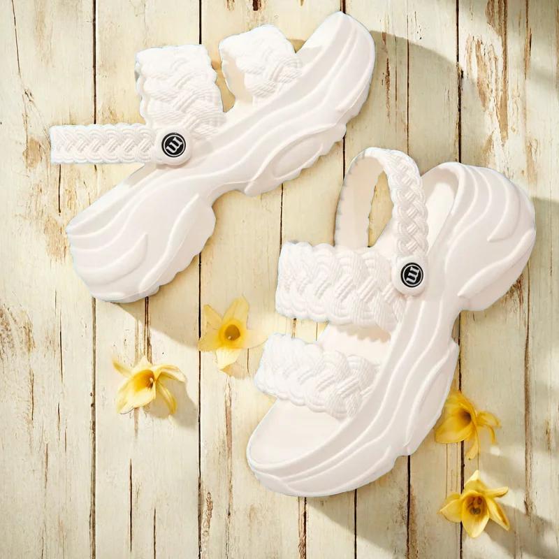Fashion Summer Fashion Thick Bottom Comfortable Anti-Skid Lightweight Casual Women Slipper Beach Shoes