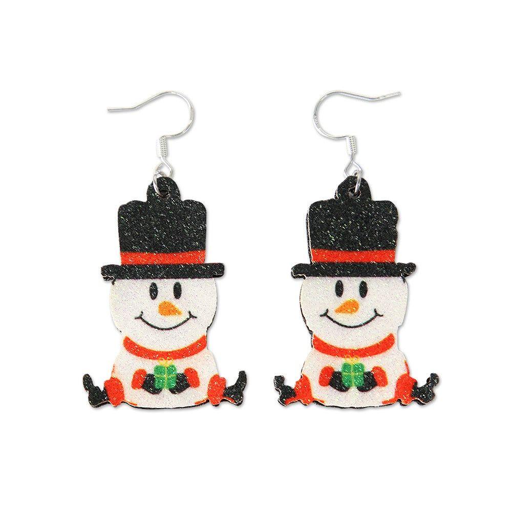 1Pair Handmade Sew Santa Claus  Earrings Christmas Tree Xmas  Eardrop Christmas Earring  Party