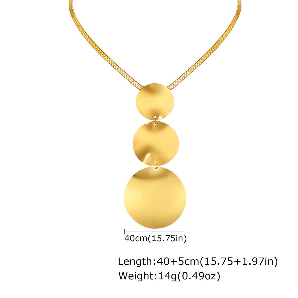 Choker Stainless Steel Personality Exaggerated Large Pendant Leopard Print Leather Rope Snake Chain Necklace Female Jewelry Nc-2693