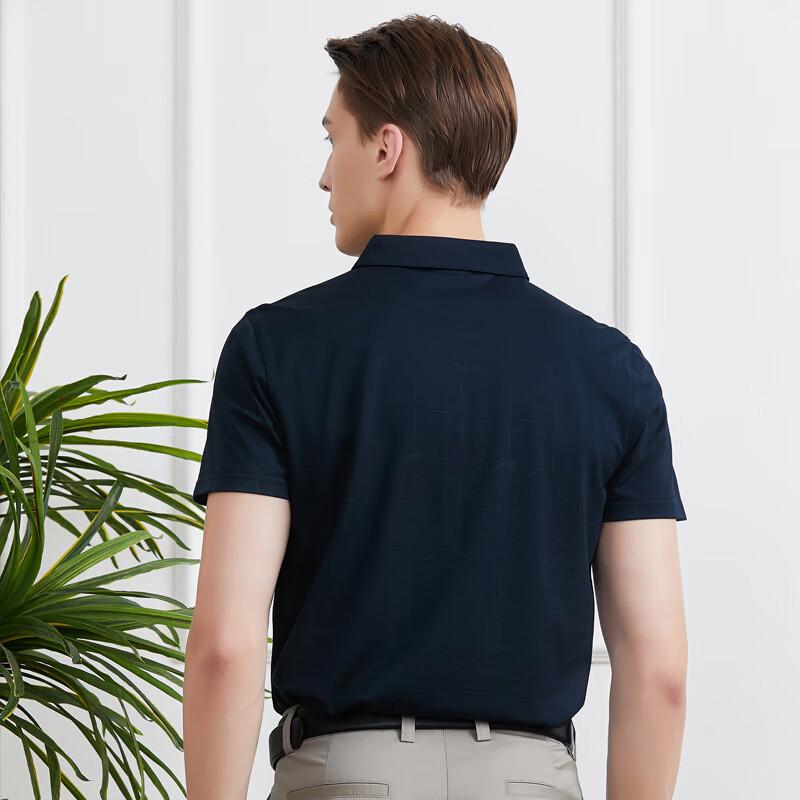 YOUNG RIVER Herren Business Casual Kurzarm Poloshirt