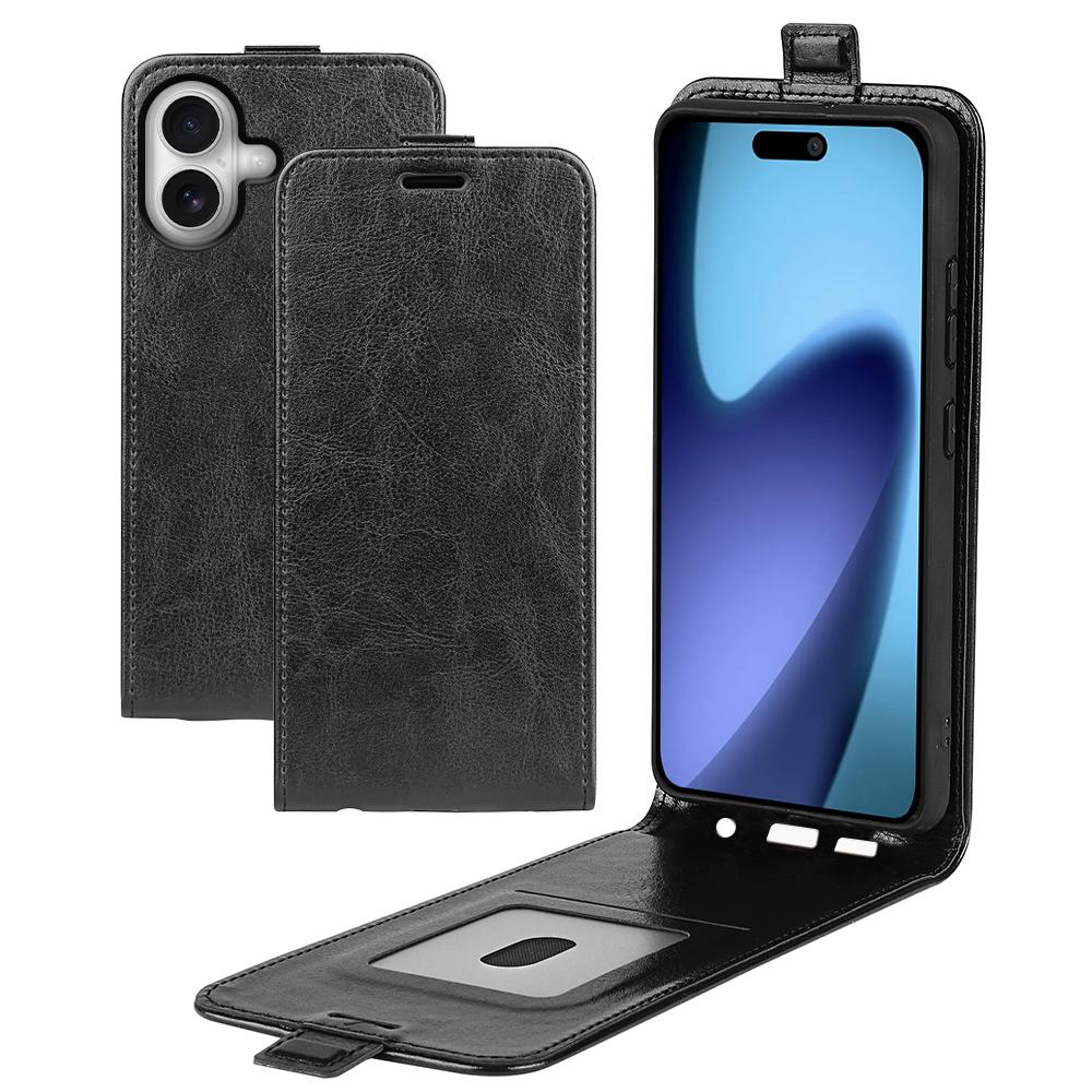 

For iPhone 17 Case with Card Slots Vertical Flip Leather Phone Cover White