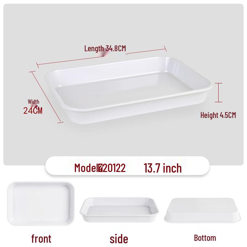 Commercial White Melamine Rectangular Display Tray