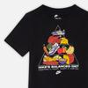 Nike Cartoon Hand-Drawn Pattern Printed Round Neck Short Sleeve T-Shirt Kids Tops Black FD0439-010
