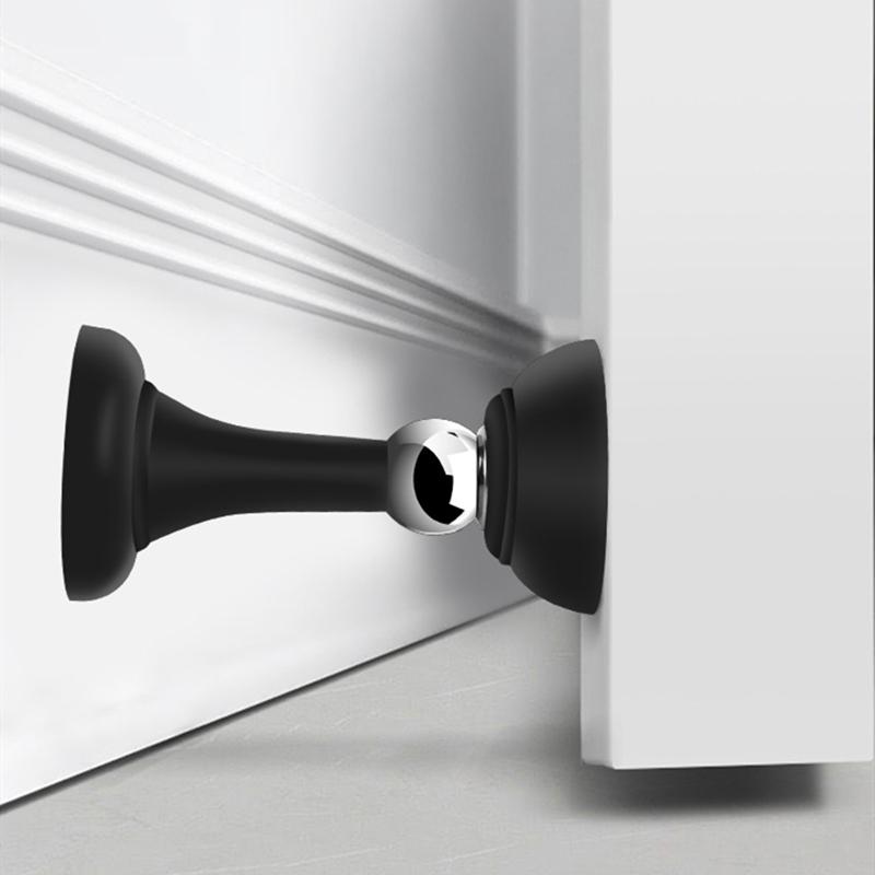 Strong Magnetic Silent Suction Household Bedroom Free-punch Door Suction Anti-collision Door Stop Silicone Floor Suction