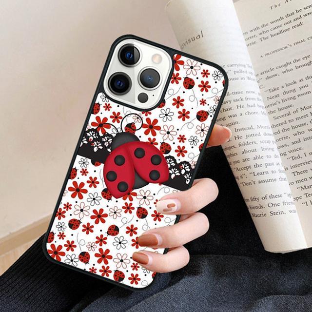 11 Colorful Ladybugs Phone Case Back Cover for iPhone 17 Air 16 15 14 13 11 12 Pro Max Plus Fundas Coque