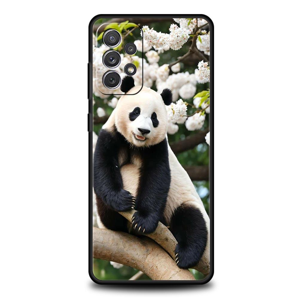 Fubao Panda Phone Case For Samsung Galaxy A55 A53 A51 A35 A33 A31 A25 A23 A21s A15 A13 A11 A41 A73 A71 A05s A03 S8 S9 Plus Cover