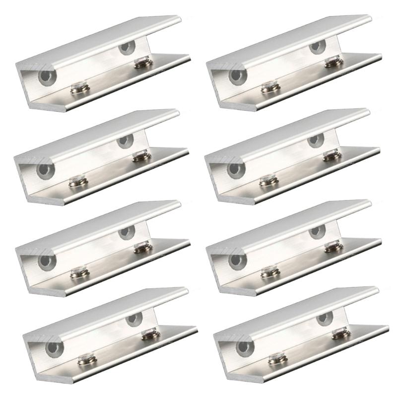 8Pcs Square Glass Clamp Frameless Glass Shelf Bracket Holder Easy To Use X3UC